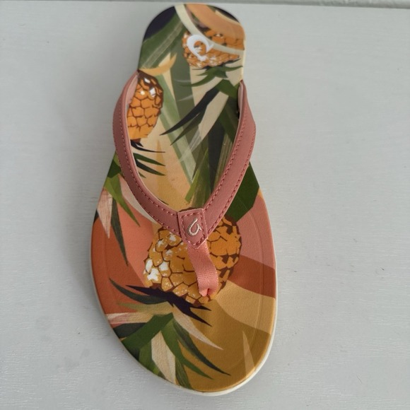 Olukai Ho'Opio Hau Sandals Women's Size 10 Shell Coral Flip Flop Thong Comfort - Picture 2 of 5
